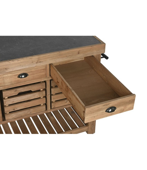 ARMARIO DE COCINA CON CAJONES ESPRIT BAGAMA  — NEGRO / NATURAL