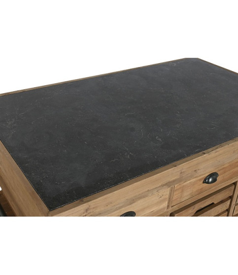 ARMARIO DE COCINA CON CAJONES ESPRIT BAGAMA  — NEGRO / NATURAL