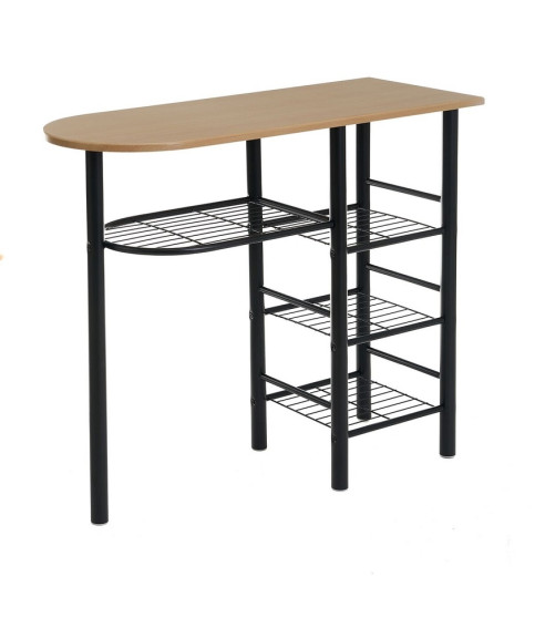 TABLE AND 2 CHAIRS RAUL BAR BLACK