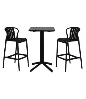 MESA Y 2 SILLAS TIME BLACK