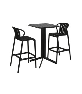 MESA Y 2 SILLAS TIME BLACK