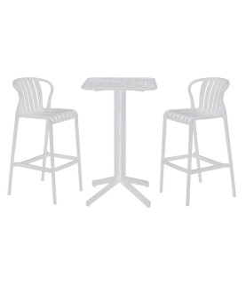 MESA Y 2 SILLAS TIME WHITE
