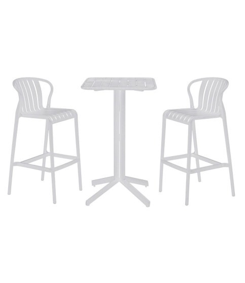 MESA Y 2 SILLAS TIME WHITE