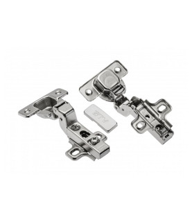 Bisagra interior sin muelle Ø35, H=0, clip-on, con ajuste excéntrico, sin tornillo Euro