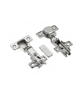 BISAGRA PUSH-OPEN, 110°, SLIDE-ON, DISTANCIA ENTRE ORIFICIOS 45 MM, CON TORNILLOS EN LA PLACA