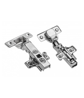 Bisagra hidráulica GTV Ø35, H=0, clip-on recta h=0 con euro