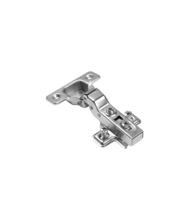 Bisagra Semi-superpuesta con Cierre Suave GTV Ø35, H=0, Clip-On, con Tornillos Euro