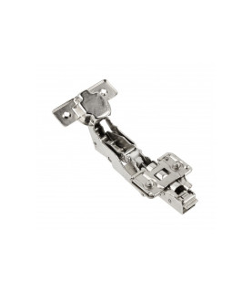 Bisagra superpuesta SILENTO PRO, ángulo de 155°, con amortiguador de cierre suave, RD H=0,3D, bolsa de polietileno, clip-on, con eurotornillo.