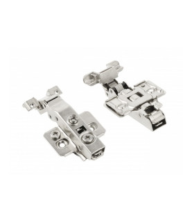 Bisagra superpuesta SILENTO PRO, marco de aluminio, con cierre suave, prow H=0,3D, bolsa de polietileno, clip-on, sin eurotornillo
