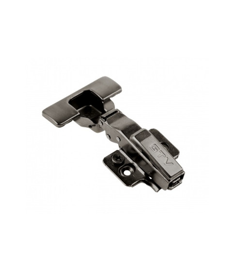 Overlay hinge SILENTO PRO with soft-close, RDP H=0, 3D, polybag, without euro, black