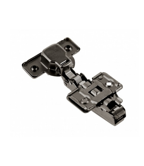 Overlay hinge SILENTO PRO with soft-close, RDP H=0, 3D, polybag, without euro, black