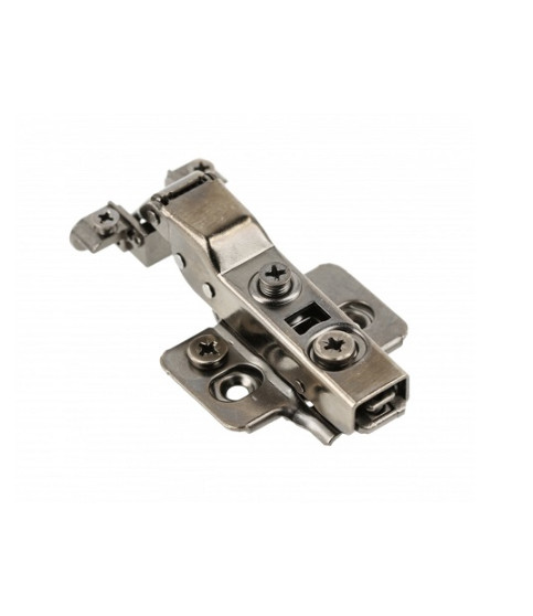 Half-overlay hinge for aluminum frame SILENTO PRO, with soft-close, prow H=0, 3D, polybag, without euro, black Half-overlay hinge for aluminum frame SILENTO PRO, with soft-close, prow H=0, 3D, polybag, without euro, black