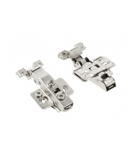 Bisagra semi-superpuesta SILENTO PRO, marco de aluminio, con cierre suave, H=0, ajustable 3D, en bolsa de plástico, clip-on, sin tornillo Euro