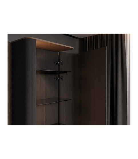 Half-overlay hinge SILENTO PRO with soft-close, prow H=0, 3D, polybag, without euro, black Half-overlay hinge SILENTO PRO with soft-close, prow H=0, 3D, polybag, without euro, black