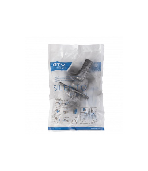 Half-overlay hinge SILENTO PRO with soft-close, prow H=0, 3D, polybag, without euro, black Half-overlay hinge SILENTO PRO with soft-close, prow H=0, 3D, polybag, without euro, black