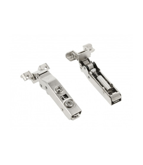 Bisagra hidráulica Silento Pro superacodada para perfil, cierre sueve, base H=0; polybag; clip-on, sin euro