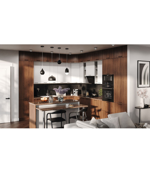 COCINA ARIEL ESQUINERA 310 СМ × 370 СМ LUX MDF ROBLE ZAKARPATSKY / MADERA BLANCA COCINA ARIEL ESQUINERA 310 СМ × 370 СМ LUX MDF ROBLE ZAKARPATSKY / MADERA BLANCA