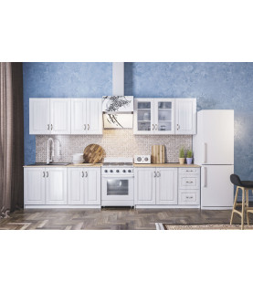 COCINA PROVENCE 260 CM (CAT.1) MDF MADERA BLANCA LUX