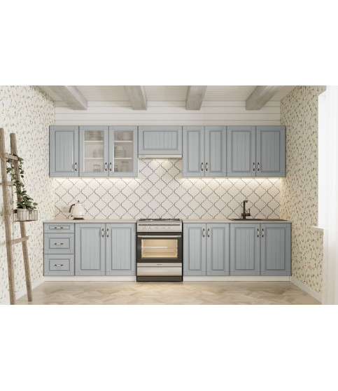 COCINA PROVENCE 320 CM MDF LAGUNA AZUL LUX