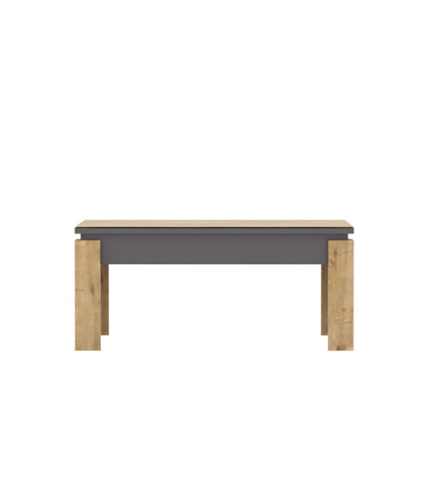 MESA BAJA PHILIPPA BILAMINADO ROBLE Y GRIS OSCURO 90 CM