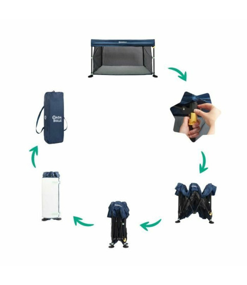 CUNA PARA BEBÉ BADABULLE EASY CLIP — AZUL