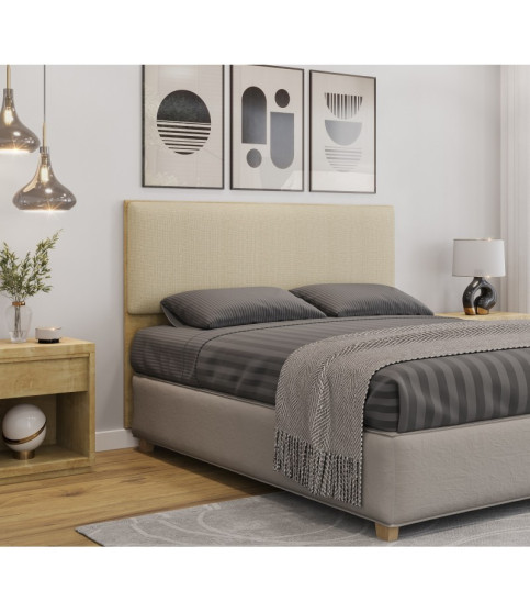 CABECERO DE CAMA UNI 160 MDF MIEL TEJIDO PANAMA