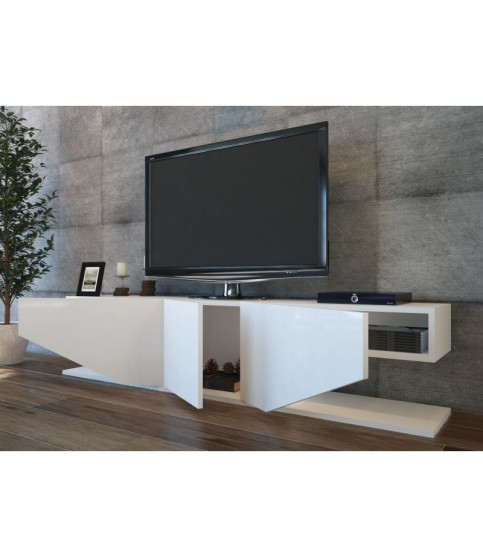 Mueble de TV VIOLET blanco brillo 180 cm
