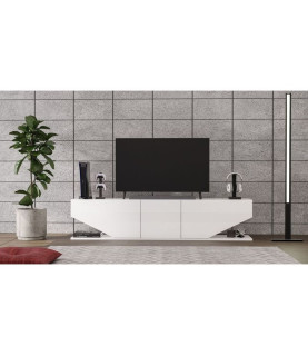 Mueble de TV VIOLET blanco brillo 180 cm