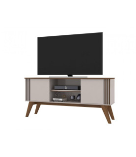 Mueble TV VITTA, blanco roto y cedro, 150 cm