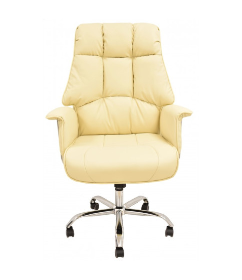 Sillón de oficina FIRENZE, alto, regulación de altura, mecanismo multifunción, similpiel beige