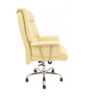 Sillón de oficina FIRENZE, alto, regulación de altura, mecanismo multifunción, similpiel beige