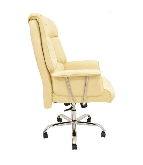 Sillón de oficina FIRENZE, alto, regulación de altura, mecanismo multifunción, similpiel beige