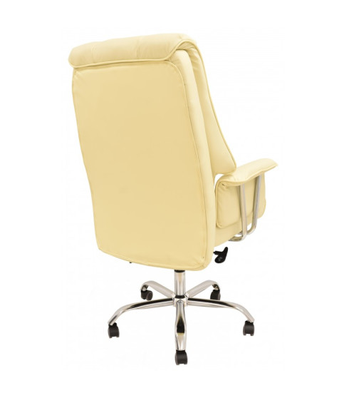 Sillón de oficina FIRENZE, alto, regulación de altura, mecanismo multifunción, similpiel beige