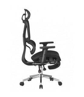 Sillón de oficina LORRIS, alto, ergonómico, malla negra