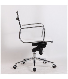 Sillón de oficina MAX NEW, giratorio, malla blanca