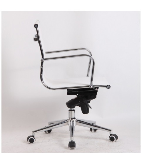 Sillón de oficina MAX NEW, giratorio, malla blanca