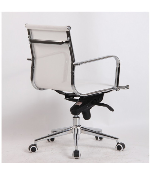 Sillón de oficina MAX NEW, giratorio, malla blanca