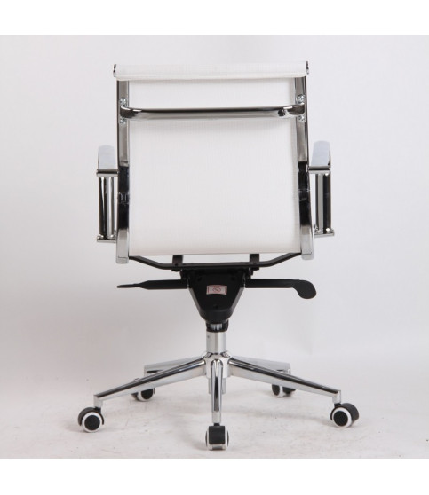 Sillón de oficina MAX NEW, giratorio, malla blanca