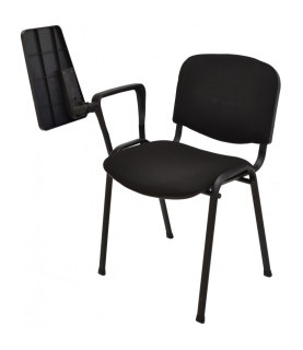 Silla NIZA NEW AM, brazo pala a derecha, chasis negro, tejido negro