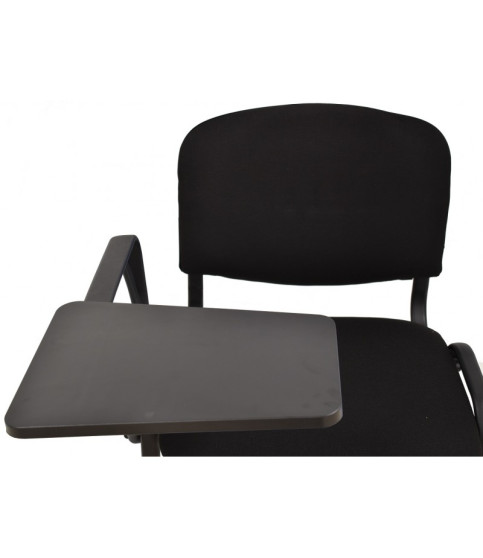Silla NIZA NEW AM, brazo pala a derecha, chasis negro, tejido negro