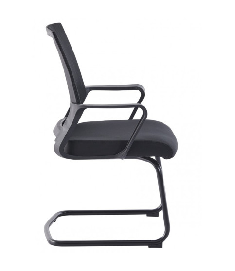 Sillón de oficina SURICE, fijo de patín, malla negra