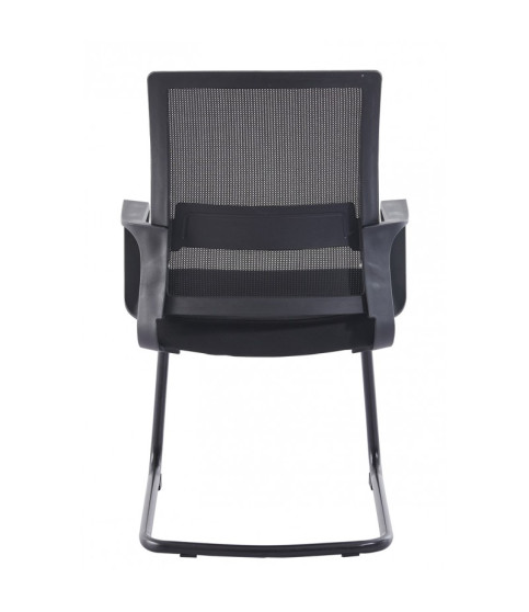 Sillón de oficina SURICE, fijo de patín, malla negra