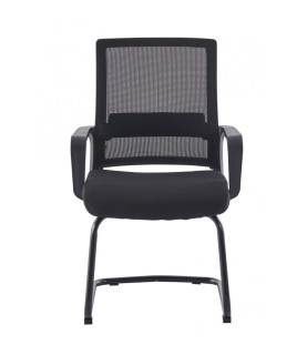 Sillón de oficina SURICE, fijo de patín, malla negra