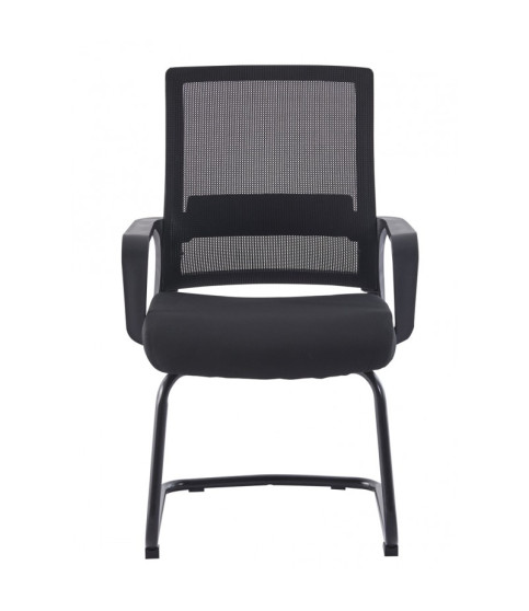 Sillón de oficina SURICE, fijo de patín, malla negra