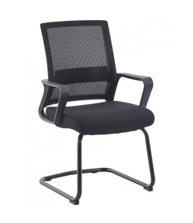 Sillón de oficina SURICE, fijo de patín, malla negra