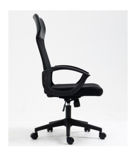 SILLA DE OFICINA VERTON NEGRA MALLA NEGRA ASIENTO NEGRO