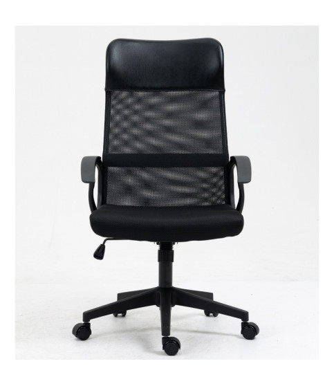 SILLA DE OFICINA VERTON NEGRA MALLA NEGRA ASIENTO NEGRO