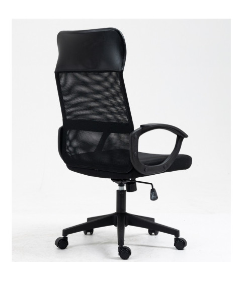 SILLA DE OFICINA VERTON NEGRA MALLA NEGRA ASIENTO NEGRO