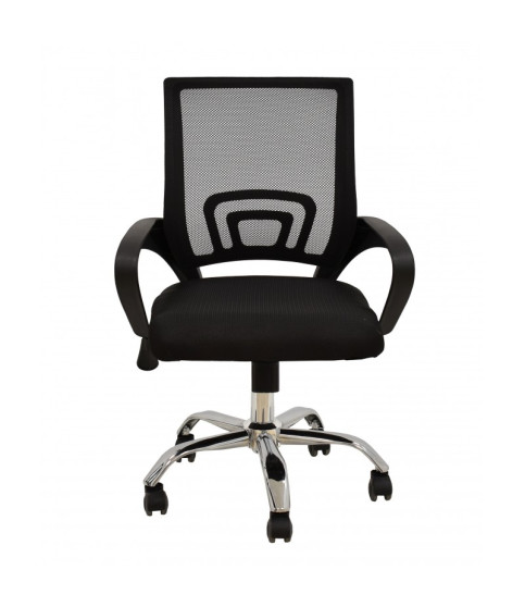 Office chair FISS NEW (M), black, tilting, mesh and fabric