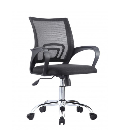Office chair FISS NEW (M), black, tilting, mesh and fabric Office chair FISS NEW (M), black, tilting, mesh and fabric